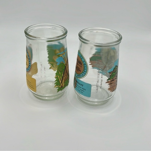Welch’s Endangered Species Collection Drinking Glasses Mandrill Asian Elephant - Picture 3 of 4